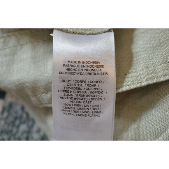 NWT Lauren Ralph Lauren Women's Belted 100% Linen Shorts Size 4 Ranch Sage Green - Picture 5 of 7